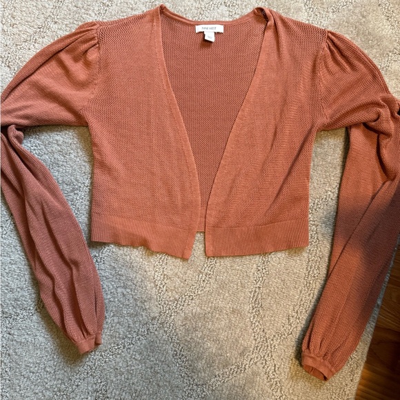 🔥3 for 15! Nine West Brown Cardigan Sweater Classic Knit - Picture 1 of 2